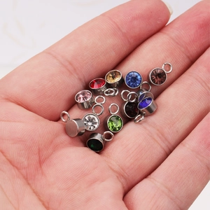 Set di ciondoli portafortuna da 6mm in acciaio inossidabile per creazione di gioielli