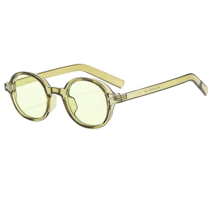 Retro Round Frame Sunglasses PC Material UV Protection Vintage Oval Sun Glasses For Outdoor Travel Party Unisex
