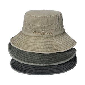 Three-pack washed cotton boonie hats with SunShade embroidery for outdoor hiking and sun protection