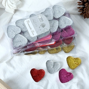 Heart Shaped Tea Light Candles Glitter Wax Romantic For Wedding Proposal Valentine Anniversary Party Decor Colorful