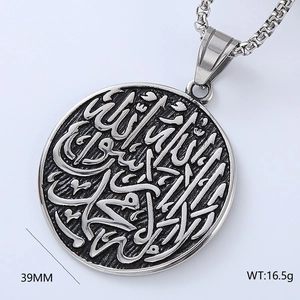 Men Vintage Viking Pendant Necklace 304 Stainless Steel Hip Hop Retro Punk Style Jewelry Accessories For Daily Fashion Wear