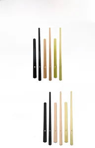 DIY clock hand sets in black, gold, and copper finishes for minimalist quartz wall clocks