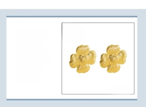 Spécifications techniques des boucles d'oreilles tournesol en acier plaqué or 18 carats
