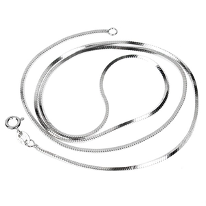 Minimalist S925 sterling silver snake bone necklace chain with Italy hallmark stamp