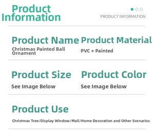 Detailed technical specifications for 8cm PVC painted Christmas tree ornaments