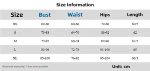 Detailed size guide chart showing bust and waist measurements for printed sequin dress