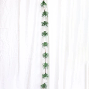 Artificial pine needle garland with 16 segments for Christmas tree decoration