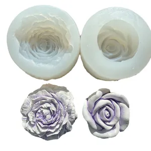 Large 3D peony and rose silicone flower molds for DIY resin and plaster handmade crafts