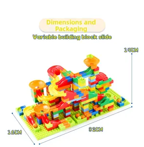Détail du circuit de billes assemblé avec dimensions 32x16x14 cm pour les enfants