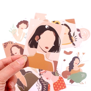 Artistic portrait jewelry display cards for earrings and necklaces with minimalist design