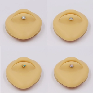 Scorpion and butterfly animal labret studs in gold and silver finish with zircon stones
