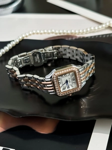 Macro shot of silver and rose gold steel watch band with stainless steel engraving