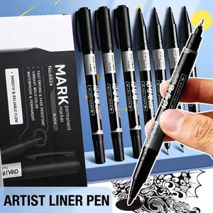 Dual Tip Permanent Marker Pens Waterproof Quick Drying Oil Based Ink For Office School Art Sketching Fine Broad Points
