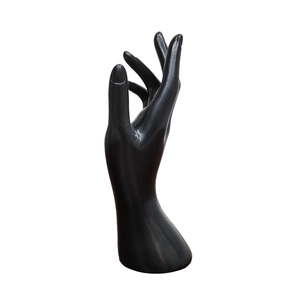 Matte black female hand mannequin stand for jewelry rings and bracelets display