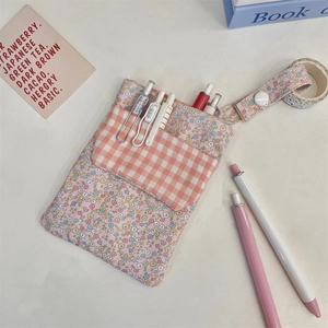 Floral multi-purpose nurse pocket organizer with double-layer large capacity for pens