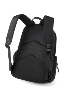 Waterproof Oxford fabric backpack with breathable mesh back and smooth textile straps