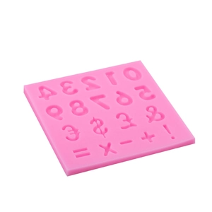 Stampo in silicone con numeri e simboli matematici per decorazioni di torte e dolci
