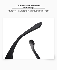 Detail view showing the smooth and delicate glossy black temples of the oversized sunglasses