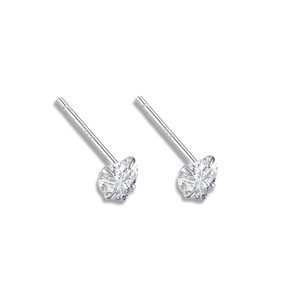 Minimalistische S925 Silber Ohrstecker mit kleinen Sternen und Mondsicheln für Damen