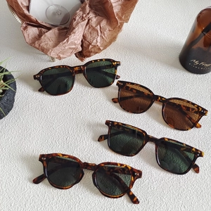 Chic leopard print tortoiseshell sunglasses in multiple shapes with vintage aesthetics