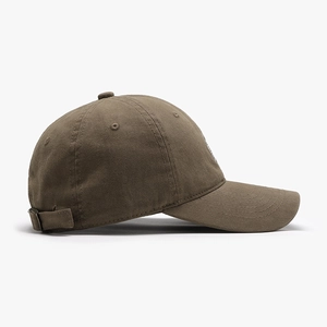 Men's spring baseball cap with letter embroidery and adjustable metal strap back