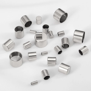 Polished 18k gold stainless steel cylinder end caps and connectors for jewelry making
