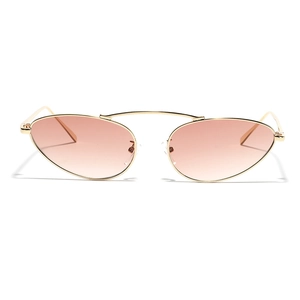 Retro Cat Eye Sunglasses Metal Frame Double Bridge UV400 Protection Fashion Hip Hop Eyewear For Men And Women