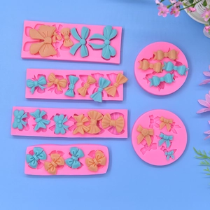 Silikonform Mit Schleifenband Für Fondant Schokolade Tortendekoration DIY Backen Handwerk Rosa Flexibel