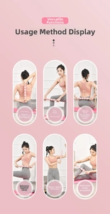 Detailed demonstration of using the pink foam roller for full body muscle massage
