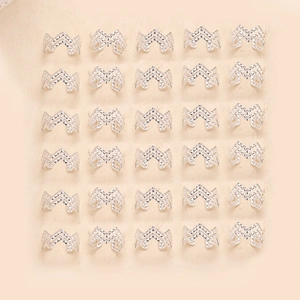 Silver zigzag metal beads for dreadlock braiding and hair styling accessories