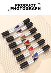 Close-up of 12-piece matte lipstick set with bold colors and silver metallic tubes