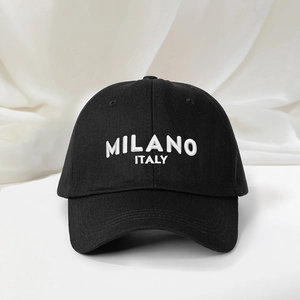 Baseball Cap With Milano Italy Embroidery Adjustable Outdoor Sunshade Polyester Casual Hat Unisex