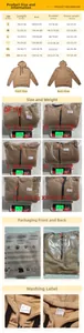 Men's hoodie size chart detailing chest and length in centimeters and inches