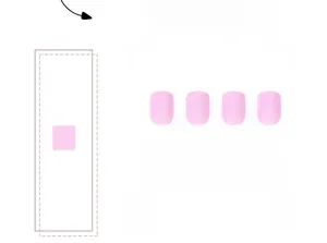 Nahaufnahme von mattrosa kurzen eckigen Kunstnägeln mit minimalistischer Matt-Textur