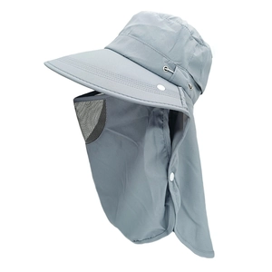 Women's ice silk sun protection hat with breathable face mask and neck cover