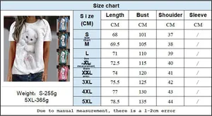 Tableau des tailles détaillé pour sweat-shirt imprimé animal montrant longueur et buste