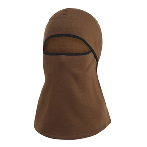 Thick windproof thermal balaclava mask in coffee brown with soft fleece lining for skiing