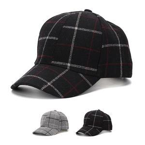 Gorra de Béisbol Unisex Vintage Británico de Cuadros Poliéster Cúpula Rígida Ala Curva Sombra Aire Libre Ajustable