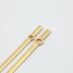 Brushed gold metal clock hands replacement with matte finish for DIY wall clock kits