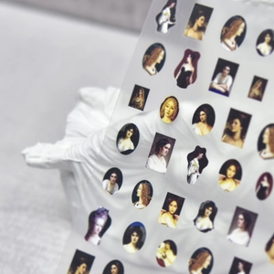 Vintage Oil Painting Portrait Nail Art Stickers Thin Tough Classical Renaissance Style Manicure Decals