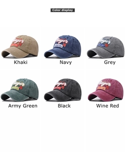 Multiple colors of washed cotton baseball caps with Player 76 3D embroidery detail