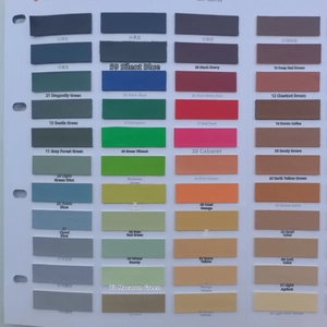 Detailed color chart showing 44 options for 6mm round leather cord accessories