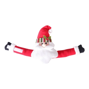 Christmas Santa Claus curtain tieback made of plush fabric for holiday home decoration