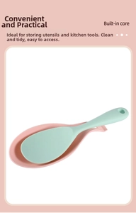 Close-up of food-grade silicone spoon rest and spatula mat in minimalist kitchen design