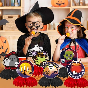 Festliche Halloween-Wabentischdekoration für gruselige Partys