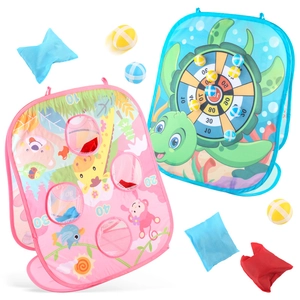 Bean Bag Toss Game Sticky Ball Target Oxford Cloth Educational Indoor Outdoor Portable Folding Dual Sided Toy For Kids