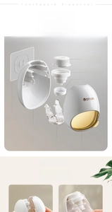 Exploded view of wall-mounted toothpaste dispenser showing detachable mechanical components