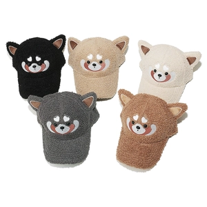 Casquettes ours mignonnes en laine d'agneau avec visages d'animaux en cinq couleurs