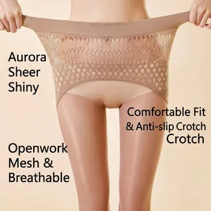 Sexy Women High Glossy Pantyhose Ultra Thin Seamless Nylon Stockings Shaping Shiny Tights Nightclub Partywear