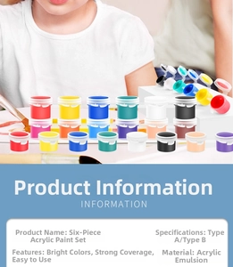 Close-up of 12-color acrylic paint strips for kids with vibrant pigments and high coverage